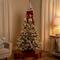 6.5ft. Pre-Lit Medium Flocked Pine Artificial Christmas Tree, Warm White LED Lights